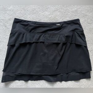 Athleta Charcoal Performance skirt with shorts under